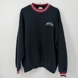 Vintage Pikes Peak Colorado Crewneck Sweatshirt XL Green 90s Embroidered